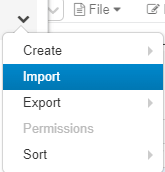 Importing your workspace